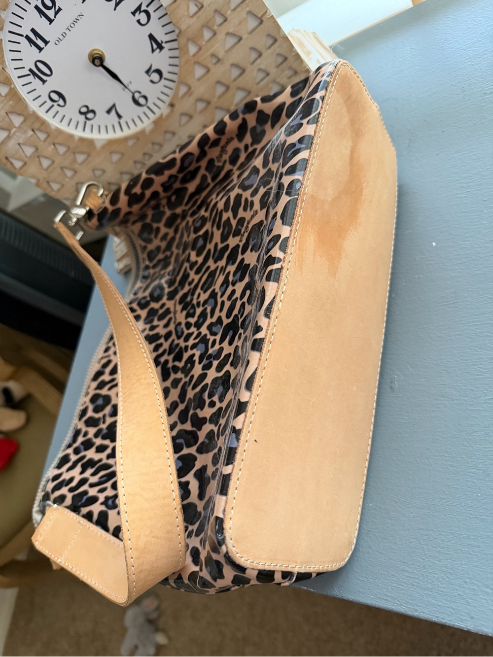 Consuela Leopard Print Crossbody Bag in Brown - Picture 4 of 5